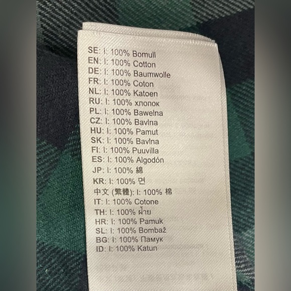 Fjallraven Mens Skog Flannel Shirt Button Up Long Sleeve Green Plaid XL‎ - Picture 4 of 11